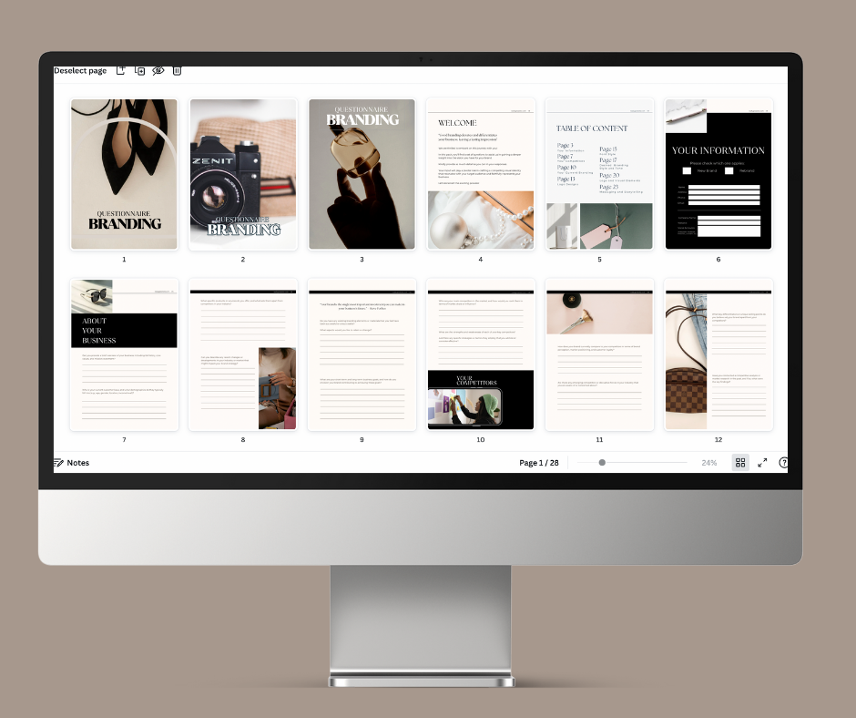 Branding Questionnaire - A4 Size