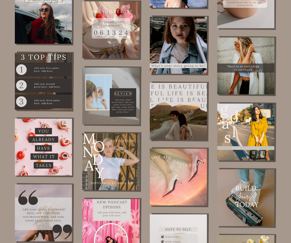 Design Your Life Instagram Posts & Stories Bundle